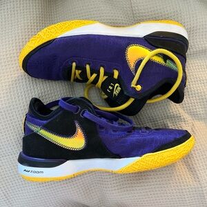 Nike Purple and Yellow court shoes